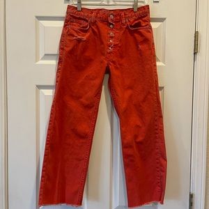 Free People We The Free Redish-Orange Jeans, 26